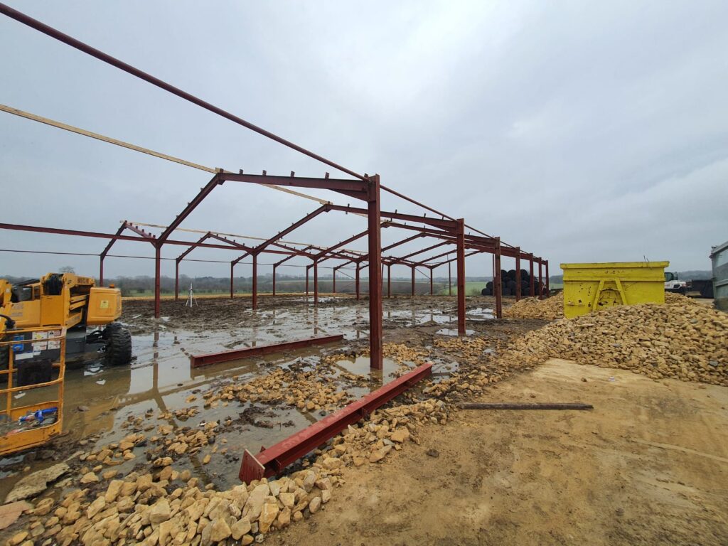 Steel structure for a pig farm